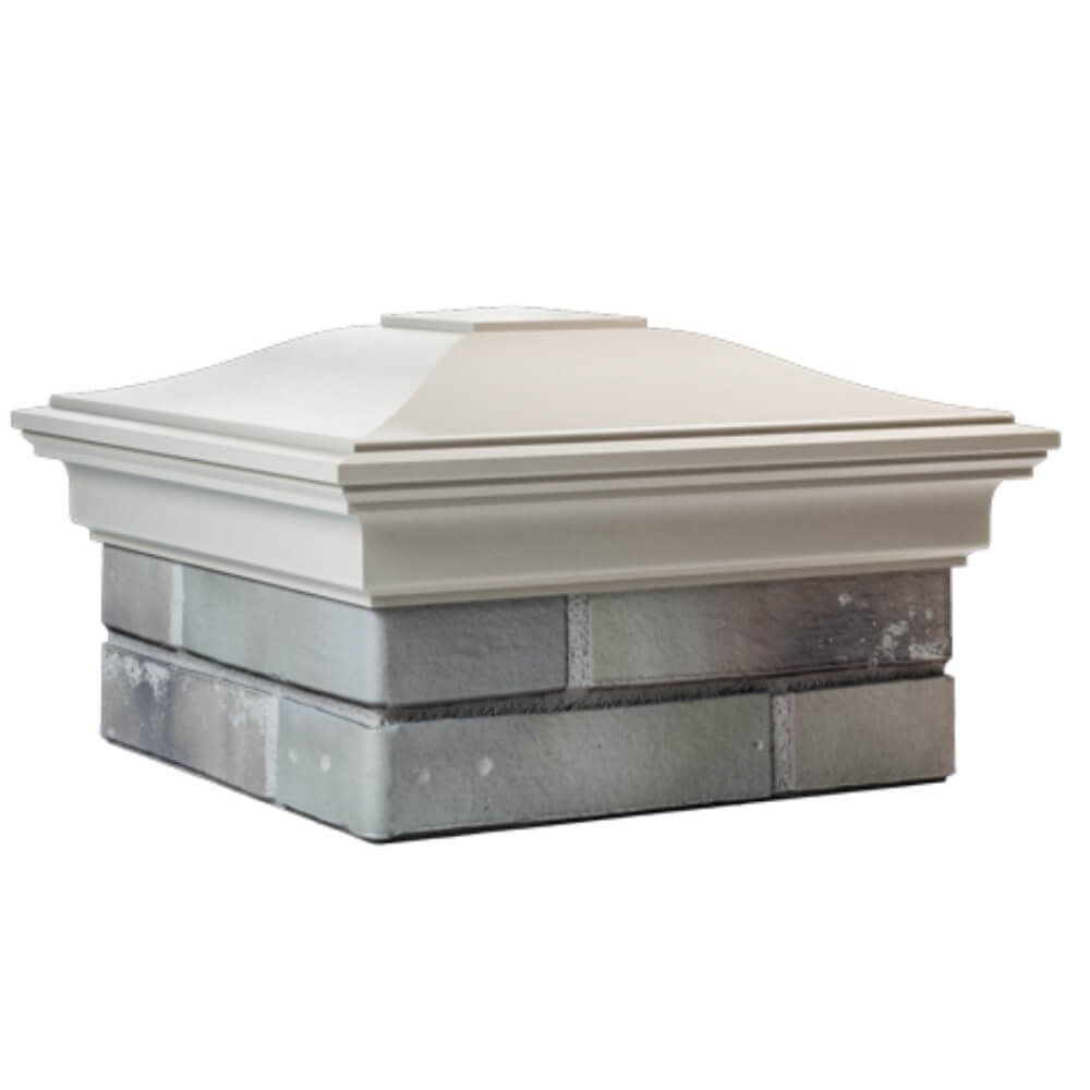 Колпак Zking Монблан Бежевый на столб 1.5х1.5 кирпича (385х385мм) в Уссурийске фото