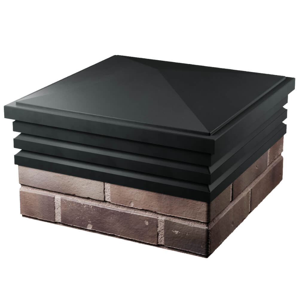 Колпак Zking Бона ХайТек Черный на столб 2х2 кирпича (513х513мм) в Уссурийске фото