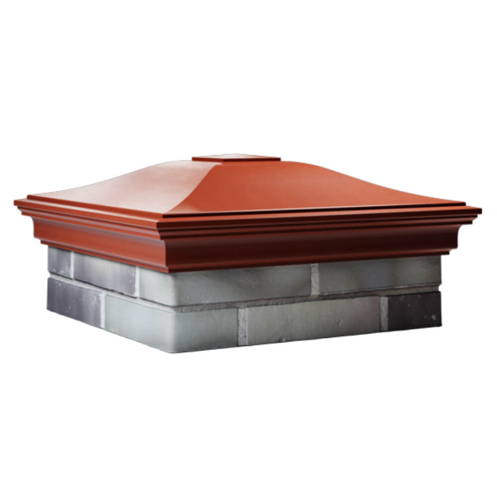 Колпак Zking Монблан Красный на столб 2х2 кирпича (515х515мм) в Уссурийске фото