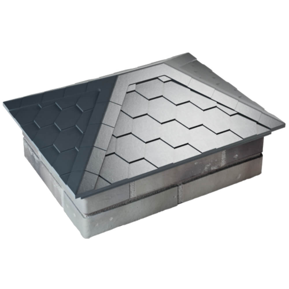 Колпак Zking Эверест Серый на столб 2х1.5 кирпича (520х390мм) Уссурийск фото