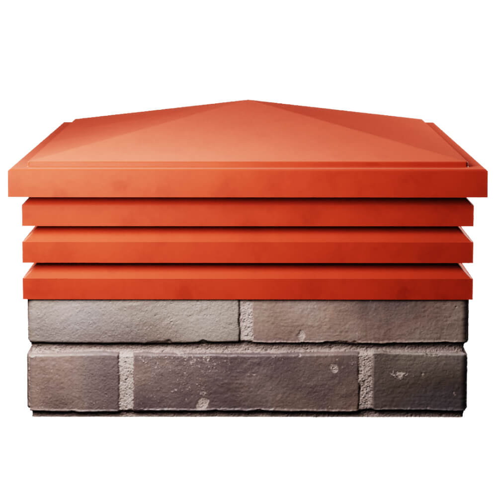 Колпак Zking Бона ХайТек Красный на столб 2х2 кирпича (513х513мм) Уссурийск фото