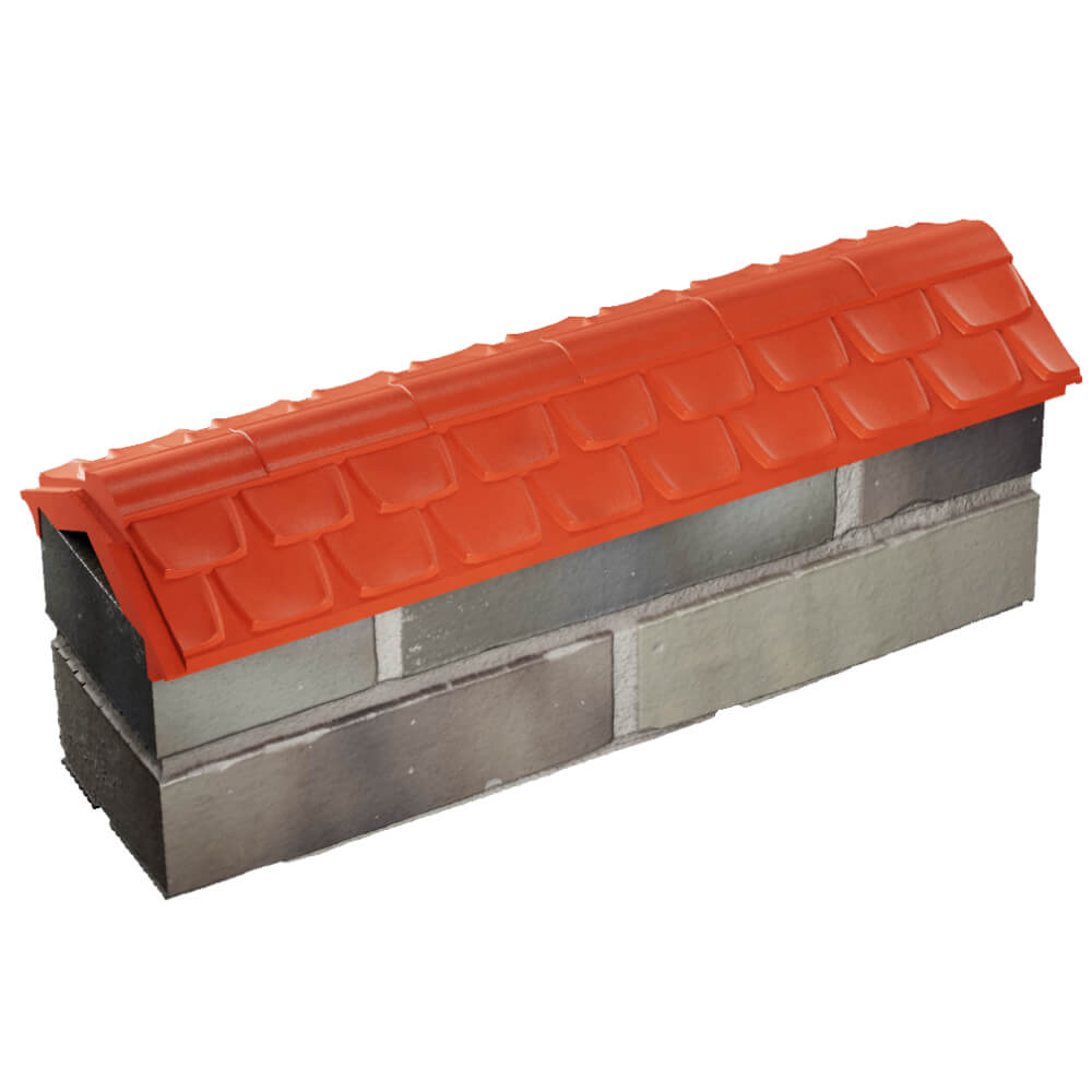 Парапет Zking Эльбрус Красный с посадкой на 0.5 кирпича (130мм) в Уссурийске фото