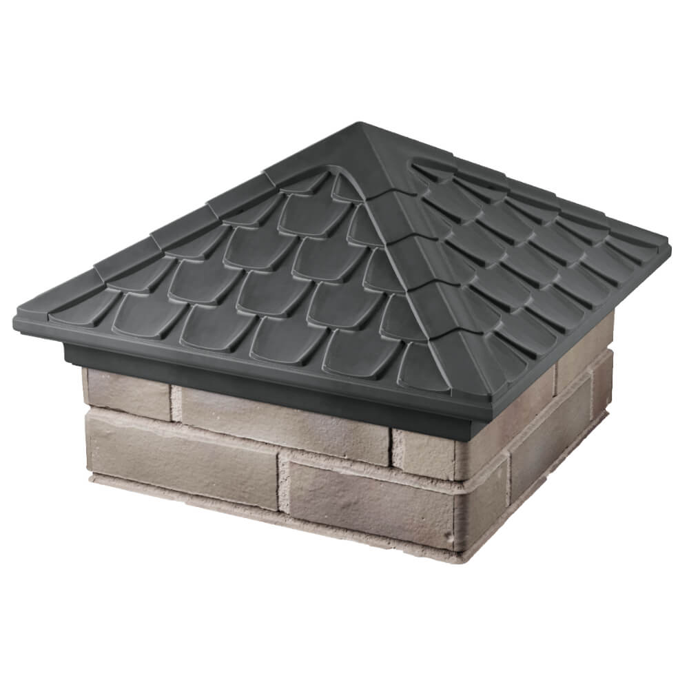 Колпак Zking Эльбрус Серый на столб 1.5х1.5 кирпича (385х385мм) в Уссурийске фото