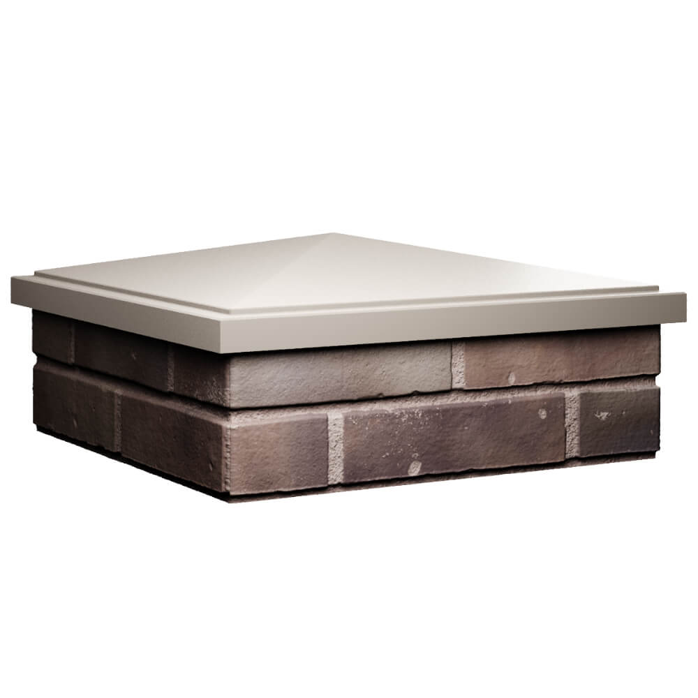 Колпак Zking БонаМоно Бежевый на столб 2х2 кирпича (515х515, 530х530мм) в Уссурийске фото