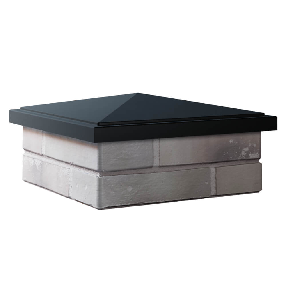 Колпак Zking БонаМоно Черный на столб 1.5х1.5 кирпича (385х385, 400х400мм) в Уссурийске фото