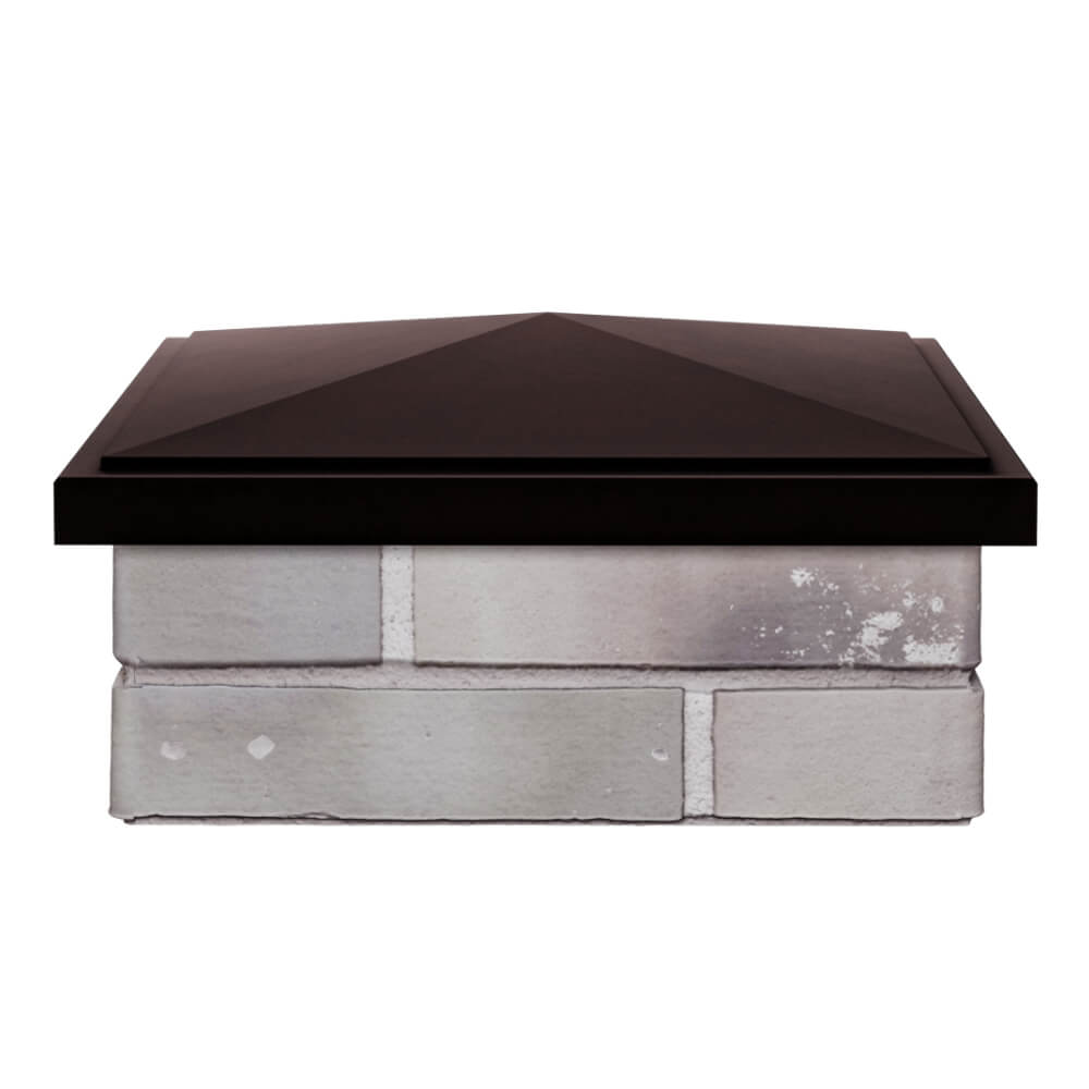 Колпак Zking БонаМоно Коричневый на столб 1.5х1.5 кирпича (385х385, 400х400мм) Уссурийск фото