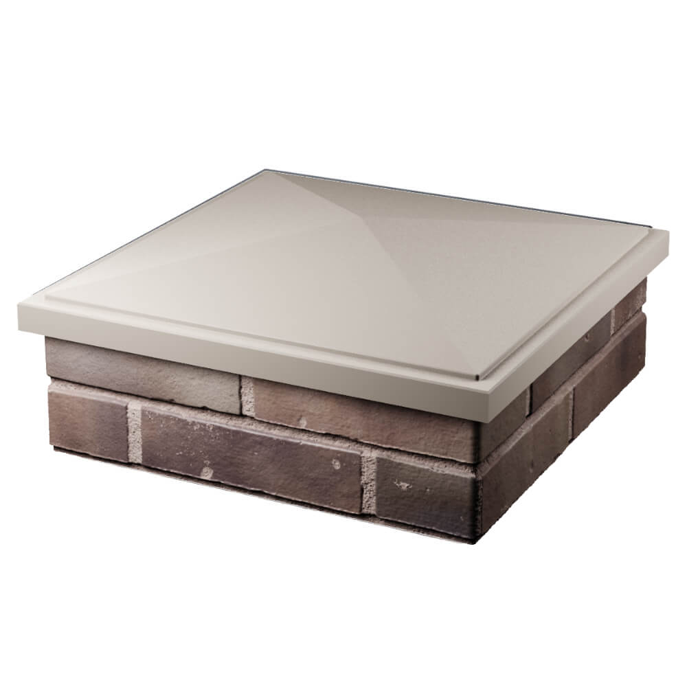 Колпак Zking БонаМоно Бежевый на столб 2х2 кирпича (515х515, 530х530мм) в Уссурийске фото