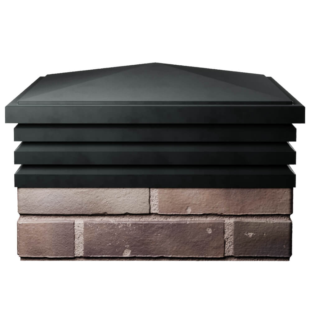 Колпак Zking Бона ХайТек Черный на столб 2х2 кирпича (513х513мм) Уссурийск фото