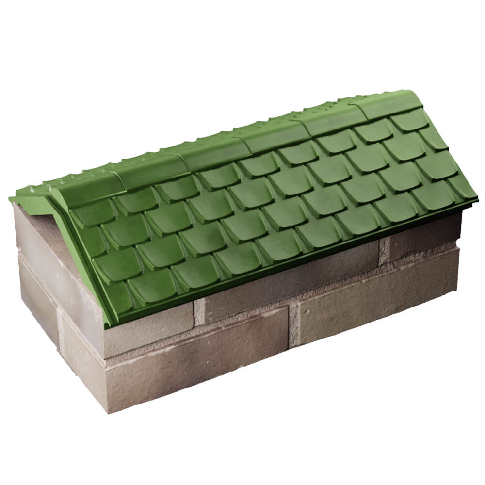 Парапет Zking Эльбрус Зеленый с посадкой на 1 кирпич (255мм) в Уссурийске фото