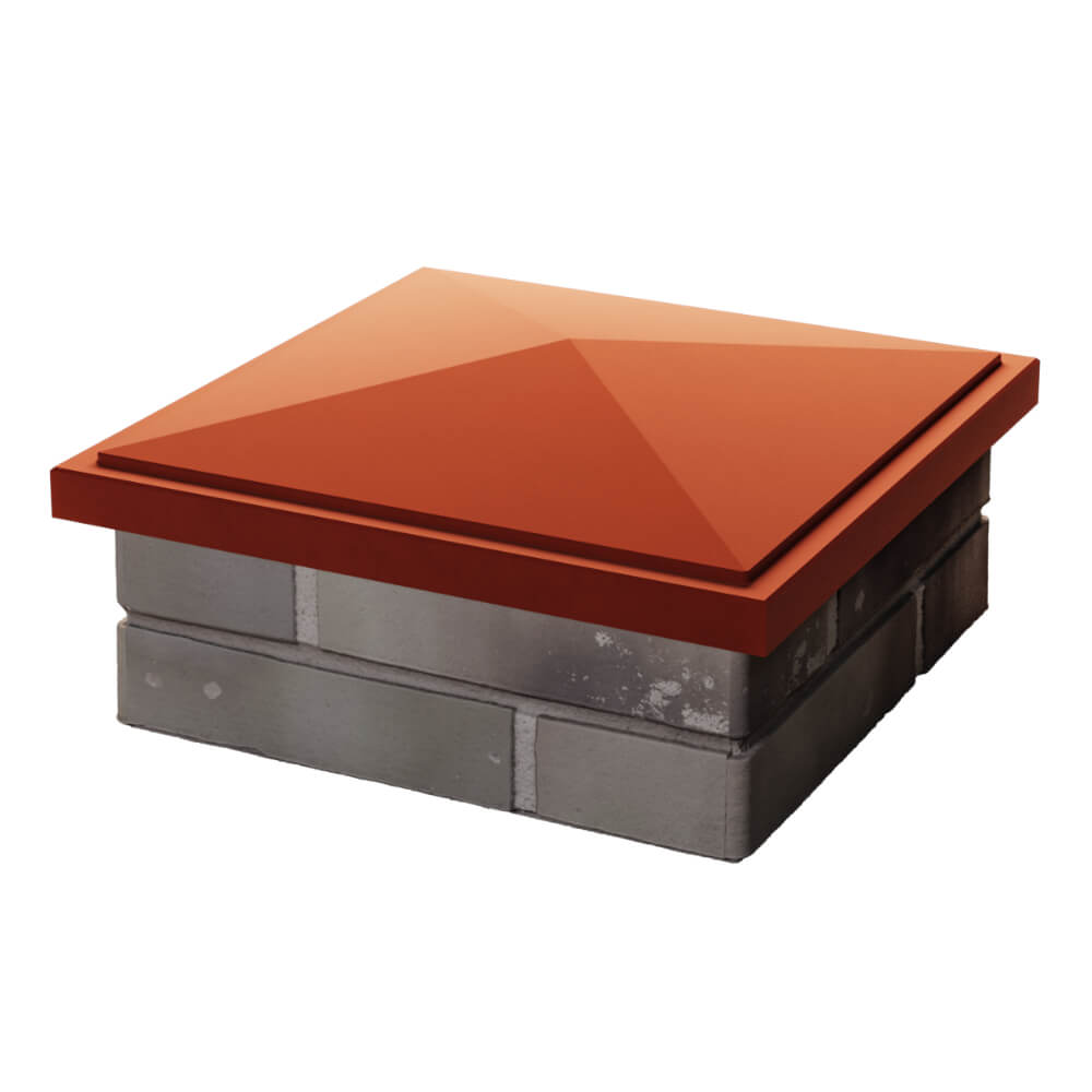 Колпак Zking БонаМоно Красный на столб 1.5х1.5 кирпича (385х385, 400х400мм) в Уссурийске фото