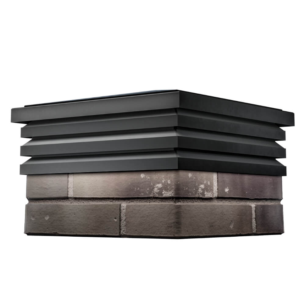 Колпак Zking Бона ХайТек Черный на столб 1.5х1.5 кирпича (385х385мм) в Уссурийске фото