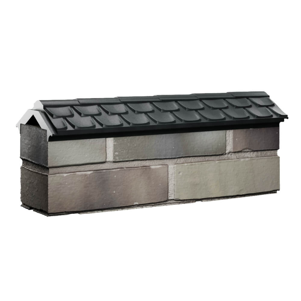 Парапет Zking Эльбрус Черный с посадкой на 0.5 кирпича (130мм) Уссурийск фото