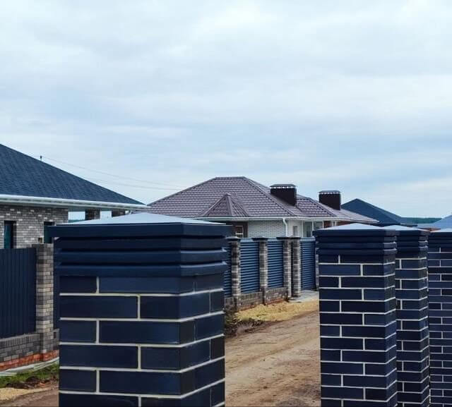 Колпак Zking Бона ХайТек Серый на столб 1.5х1.5 кирпича (385х385мм) в Уссурийске фото