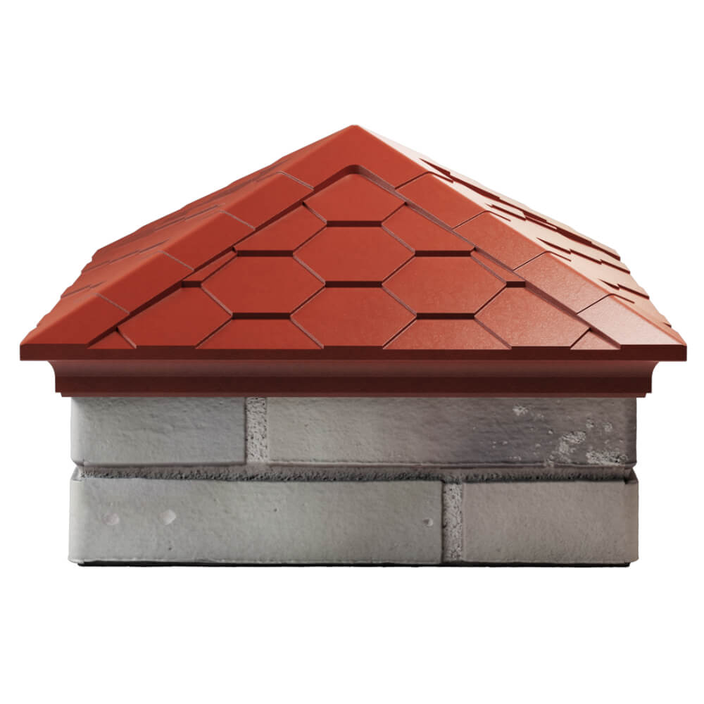 Колпак Zking Эверест Красный на столб 1.5х1.5 кирпича (390х390мм) Уссурийск фото