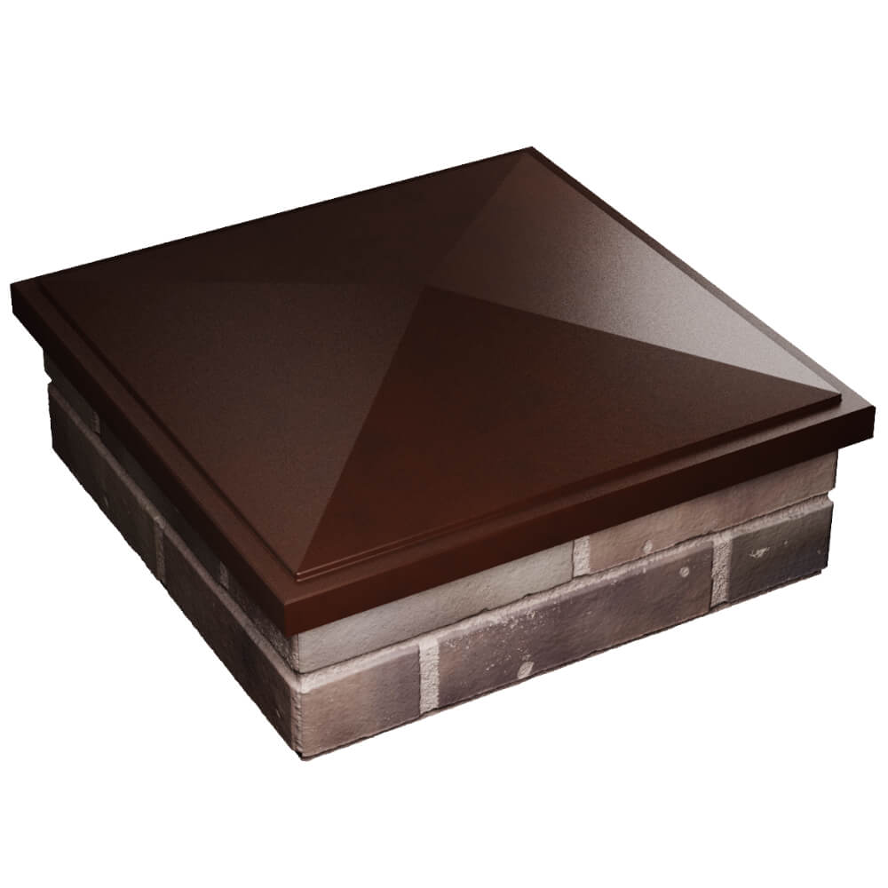 Колпак Zking БонаМоно Коричневый на столб 2х2 кирпича (515х515, 530х530мм) в Уссурийске фото