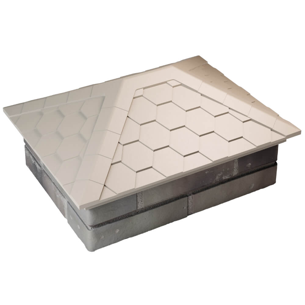 Колпак Zking Эверест Бежевый на столб 2х1.5 кирпича (520х390мм) Уссурийск фото