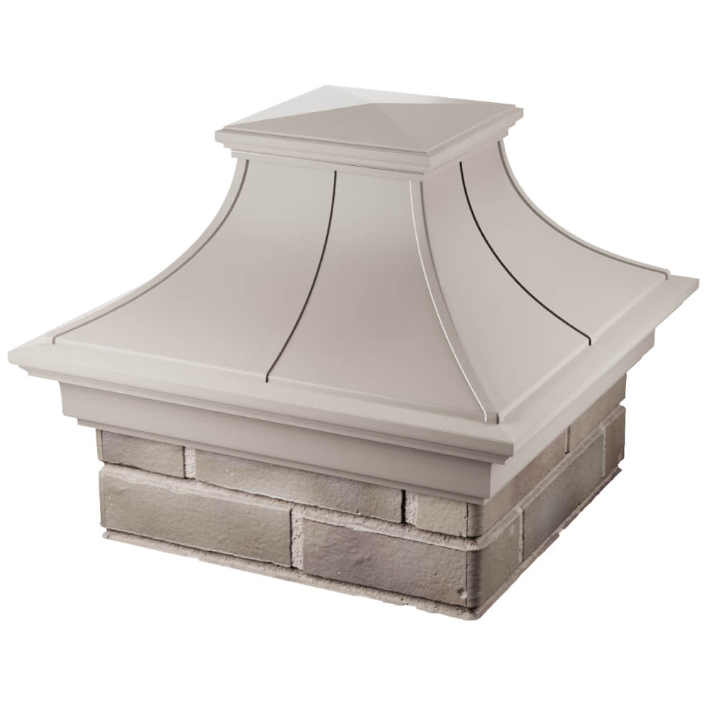 Колпак Zking Монблан Премиум Бежевый на столб 1.5х1.5 кирпича (385х385мм) в Уссурийске фото