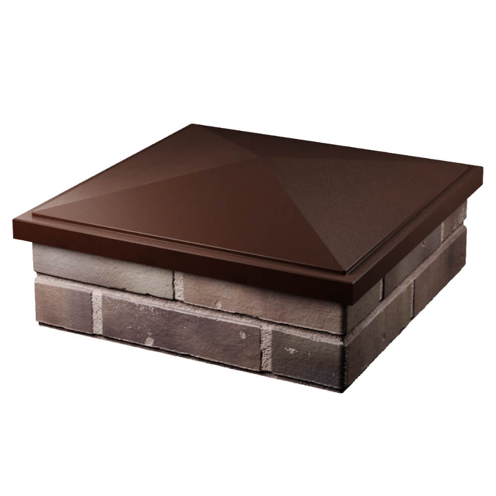 Колпак Zking БонаМоно Коричневый на столб 2х2 кирпича (515х515, 530х530мм) в Уссурийске фото