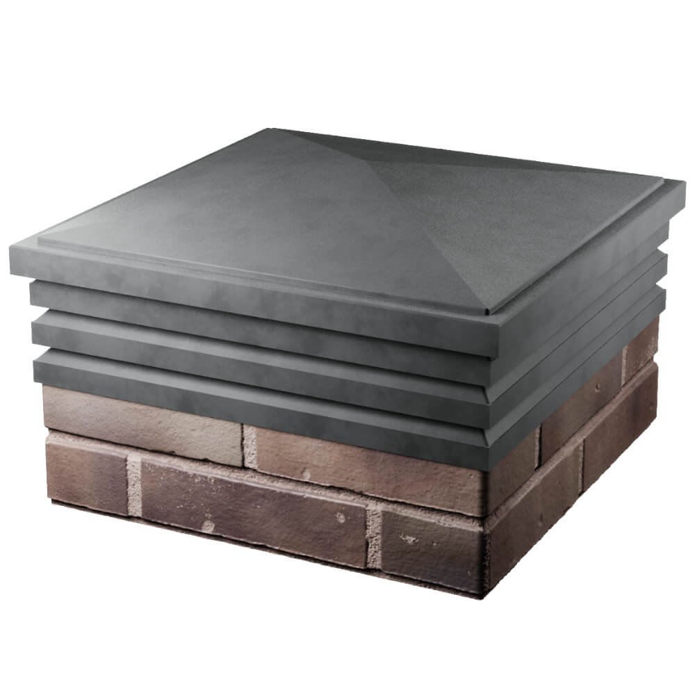 Колпак Zking Бона ХайТек Серый на столб 2х2 кирпича (513х513мм) в Уссурийске фото