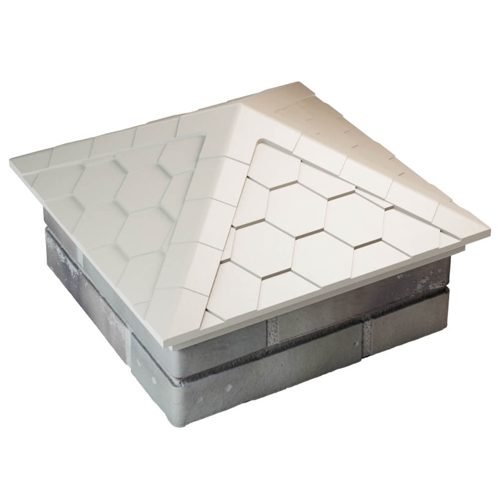 Колпак Zking Эверест Бежевый на столб 1.5х1.5 кирпича (390х390мм) в Уссурийске фото