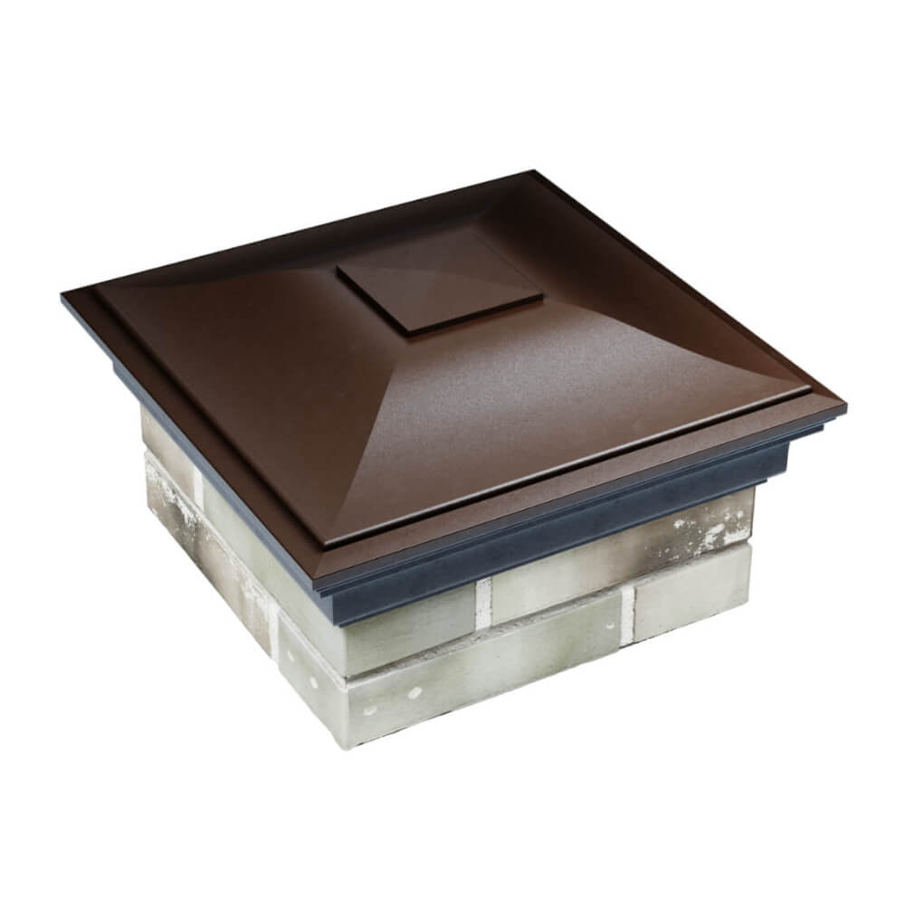 Колпак Zking Монблан Коричневый на столб 1.5х1.5 еврокирпича 0.7НФ (355х355мм) в Уссурийске фото