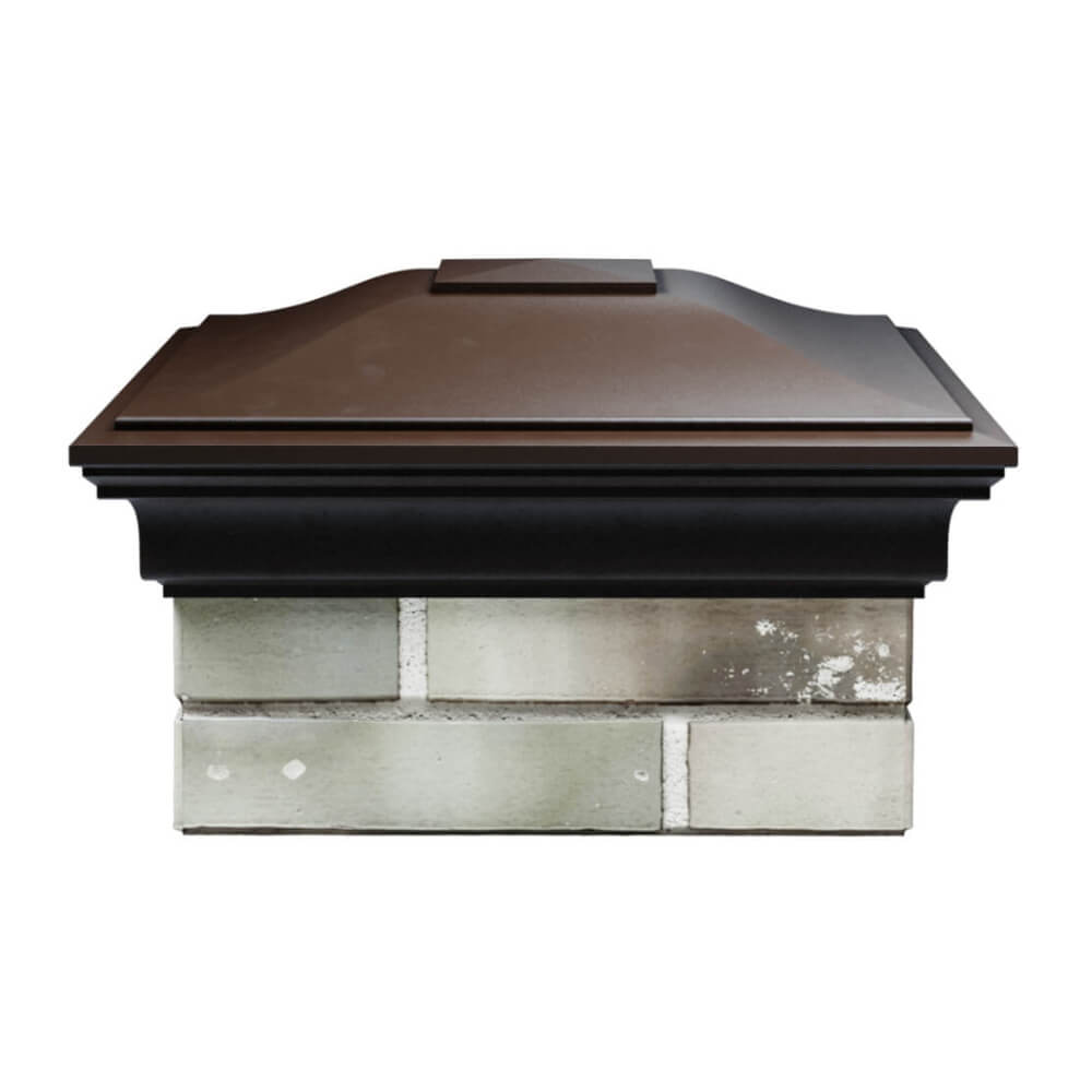 Колпак Zking Монблан Коричневый на столб 1.5х1.5 еврокирпича 0.7НФ (355х355мм) Уссурийск фото