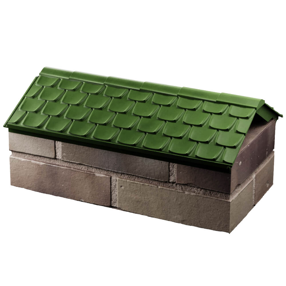 Парапет Zking Эльбрус Зеленый с посадкой на 1 кирпич (255мм) в Уссурийске фото