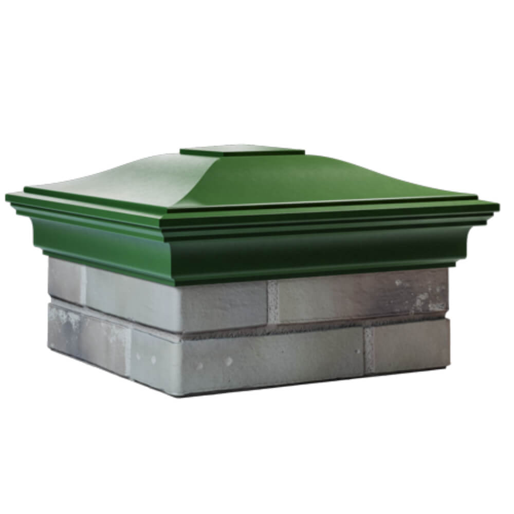 Колпак Zking Монблан Зеленый на столб 1.5х1.5 кирпича (385х385мм) в Уссурийске фото