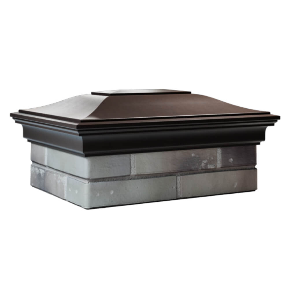 Колпак Zking Монблан Коричневый на столб 2х1.5 кирпича (515х385мм) в Уссурийске фото