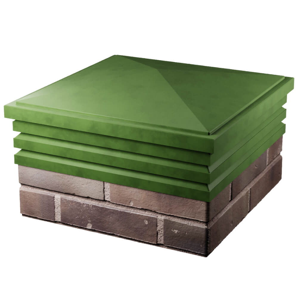 Колпак Zking Бона ХайТек Зеленый на столб 2х2 кирпича (513х513мм) в Уссурийске фото