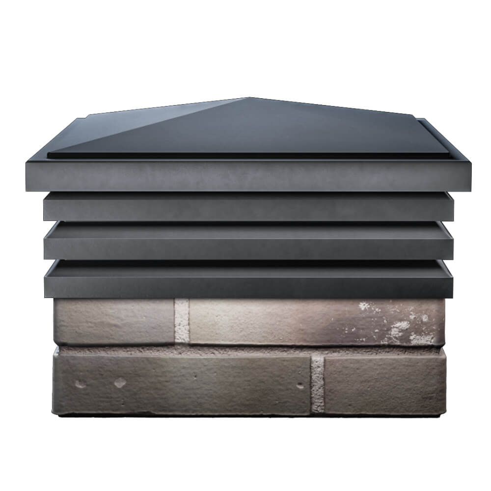 Колпак Zking Бона ХайТек Серый на столб 1.5х1.5 кирпича (385х385мм) Уссурийск фото