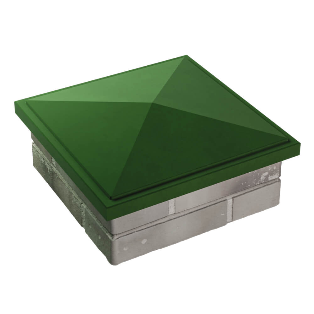 Колпак Zking БонаМоно Зеленый на столб 1.5х1.5 кирпича (385х385, 400х400мм) в Уссурийске фото