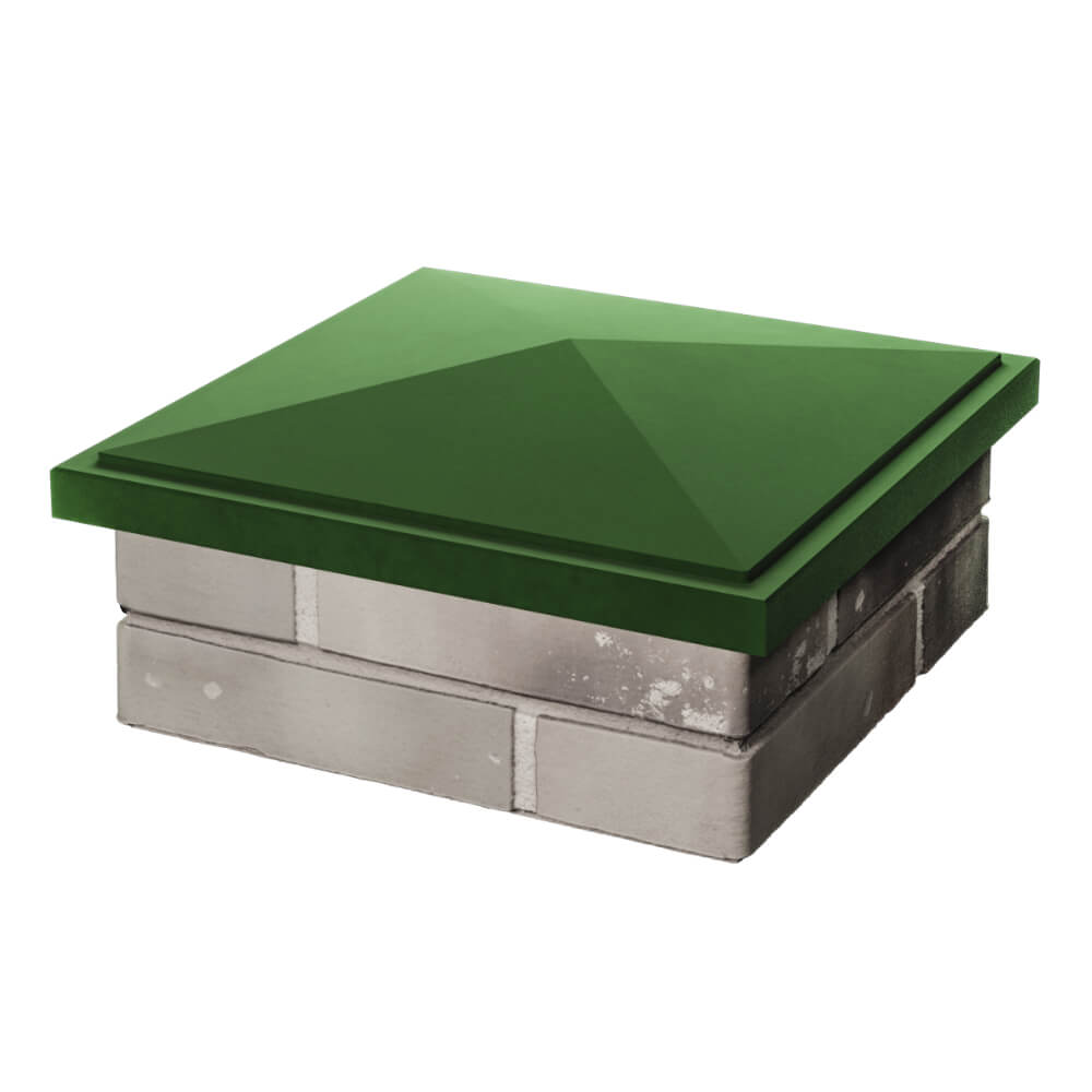 Колпак Zking БонаМоно Зеленый на столб 1.5х1.5 кирпича (385х385, 400х400мм) в Уссурийске фото