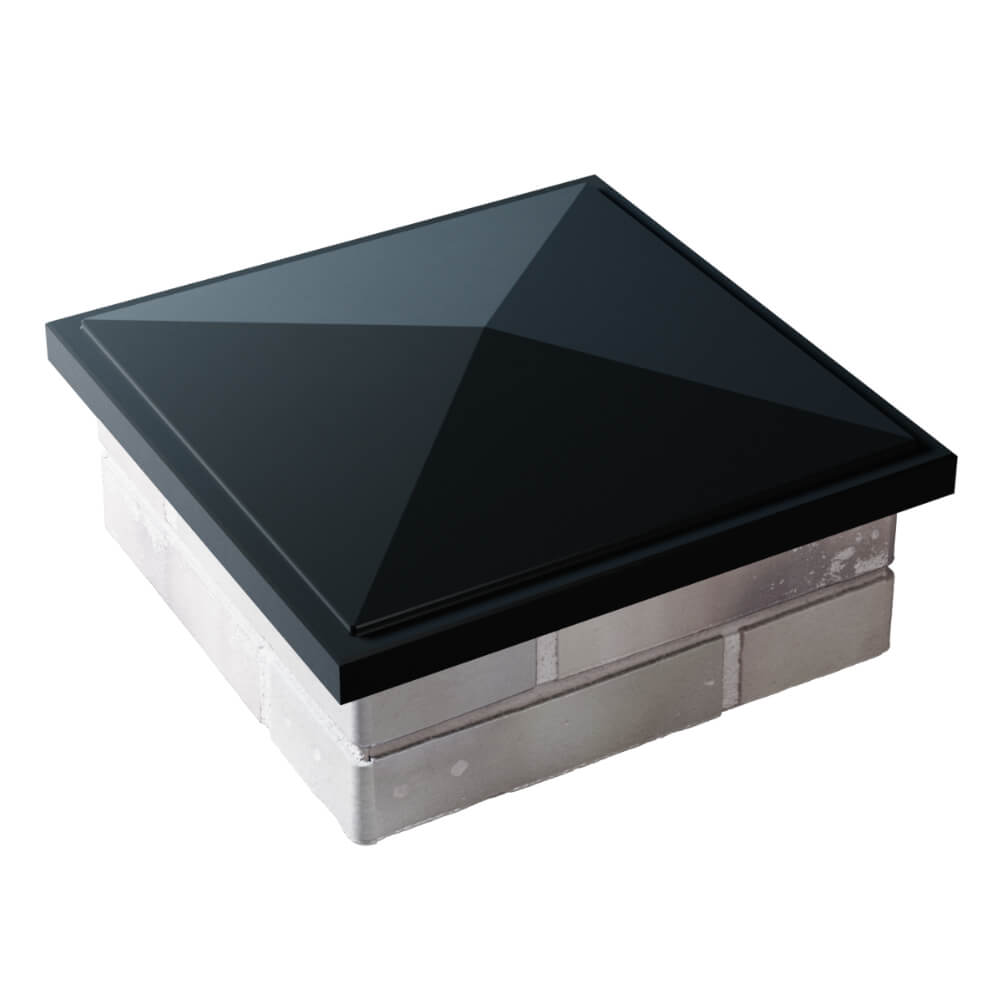 Колпак Zking БонаМоно Черный на столб 1.5х1.5 кирпича (385х385, 400х400мм) в Уссурийске фото