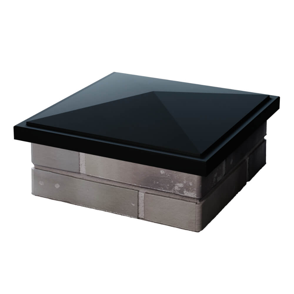 Колпак Zking БонаМоно Черный на столб 1.5х1.5 кирпича (385х385, 400х400мм) в Уссурийске фото