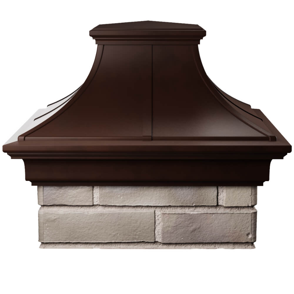 Колпак Zking Монблан Премиум Коричневый на столб 1.5х1.5 кирпича (385х385мм) Уссурийск фото