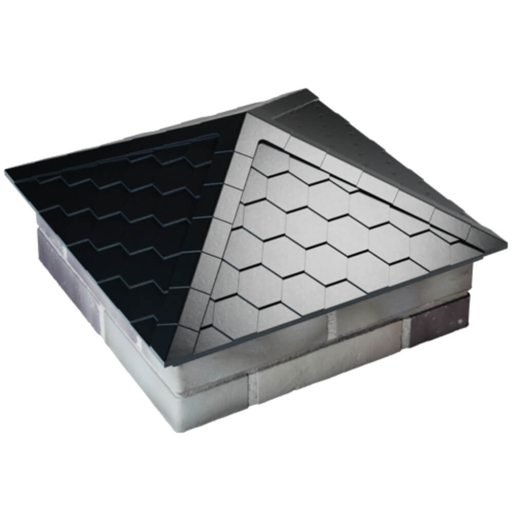 Колпак Zking Эверест Черный на столб 2х2 кирпича (535х535мм) Уссурийск фото