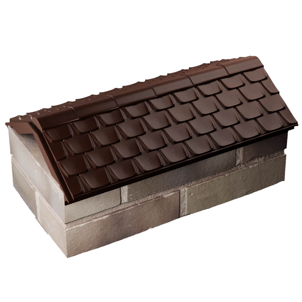 Парапет Zking Эльбрус Коричневый с посадкой на 1 кирпич (255мм) в Уссурийске фото