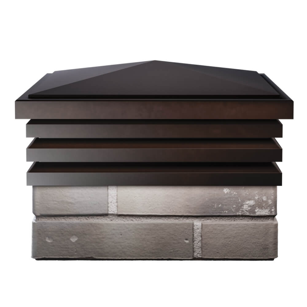 Колпак Zking Бона ХайТек Коричневый на столб 1.5х1.5 кирпича (385х385мм) Уссурийск фото