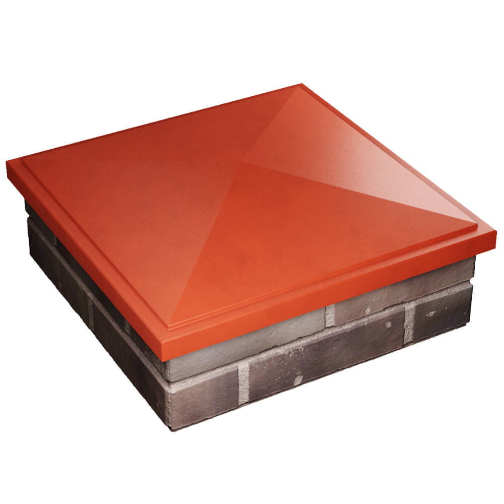 Колпак Zking БонаМоно Красный на столб 2х2 кирпича (515х515, 530х530мм) в Уссурийске фото