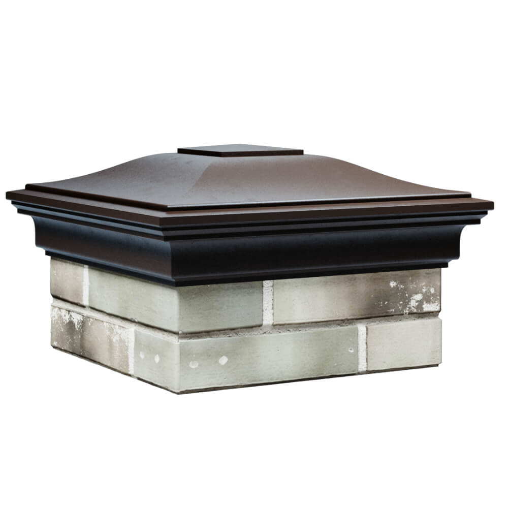 Колпак Zking Монблан Коричневый на столб 1.5х1.5 кирпича (385х385мм) в Уссурийске фото