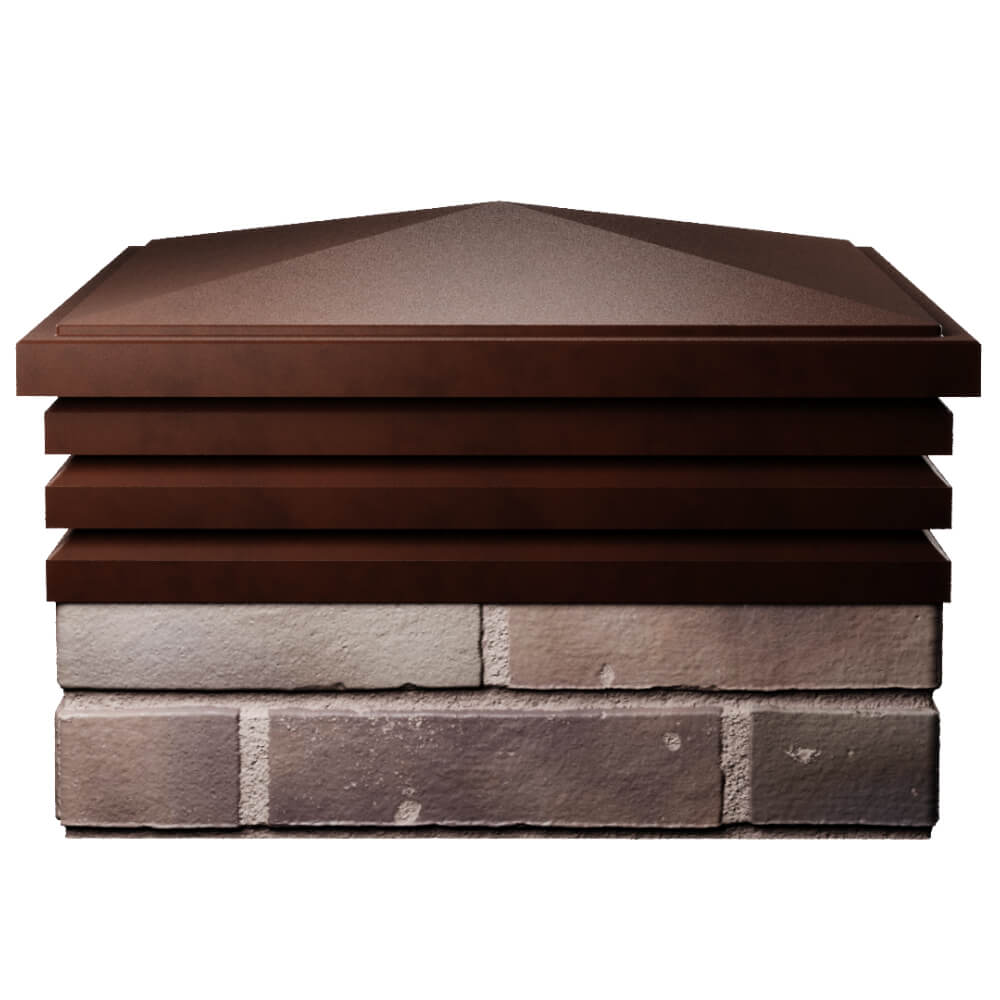 Колпак Zking Бона ХайТек Коричневый на столб 2х2 кирпича (513х513мм) Уссурийск фото