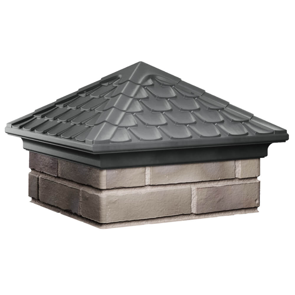 Колпак Zking Эльбрус Серый на столб 1.5х1.5 кирпича (385х385мм) в Уссурийске фото