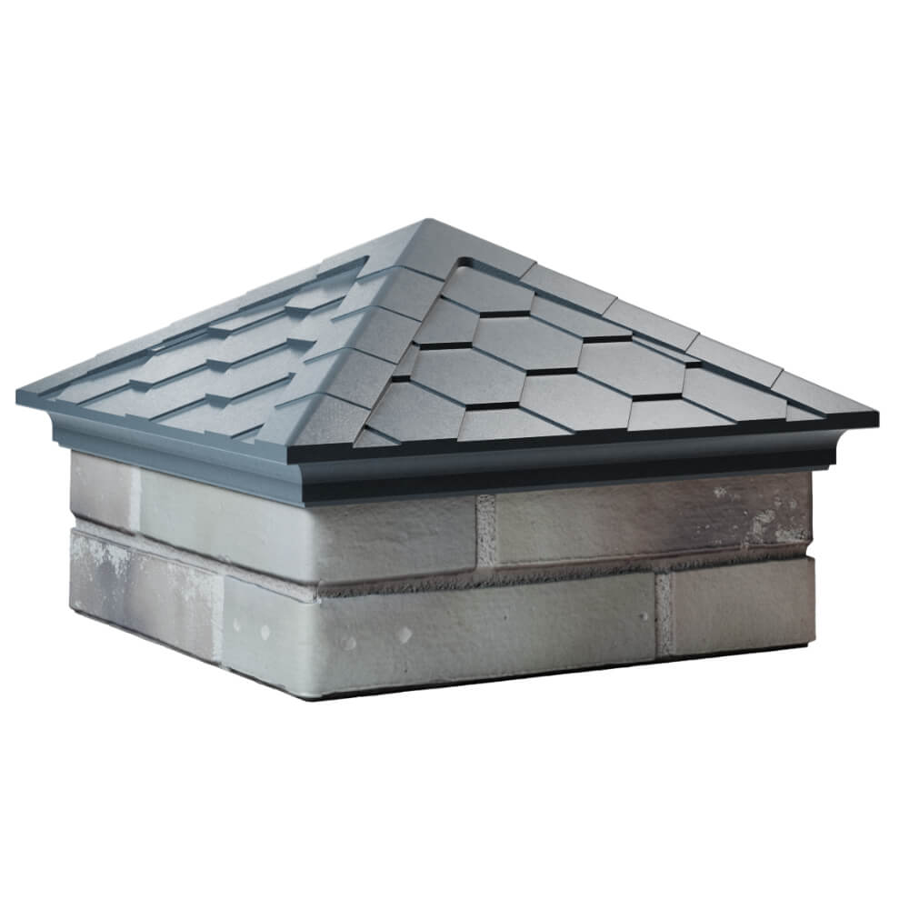 Колпак Zking Эверест Серый на столб 1.5х1.5 кирпича (390х390мм) в Уссурийске фото