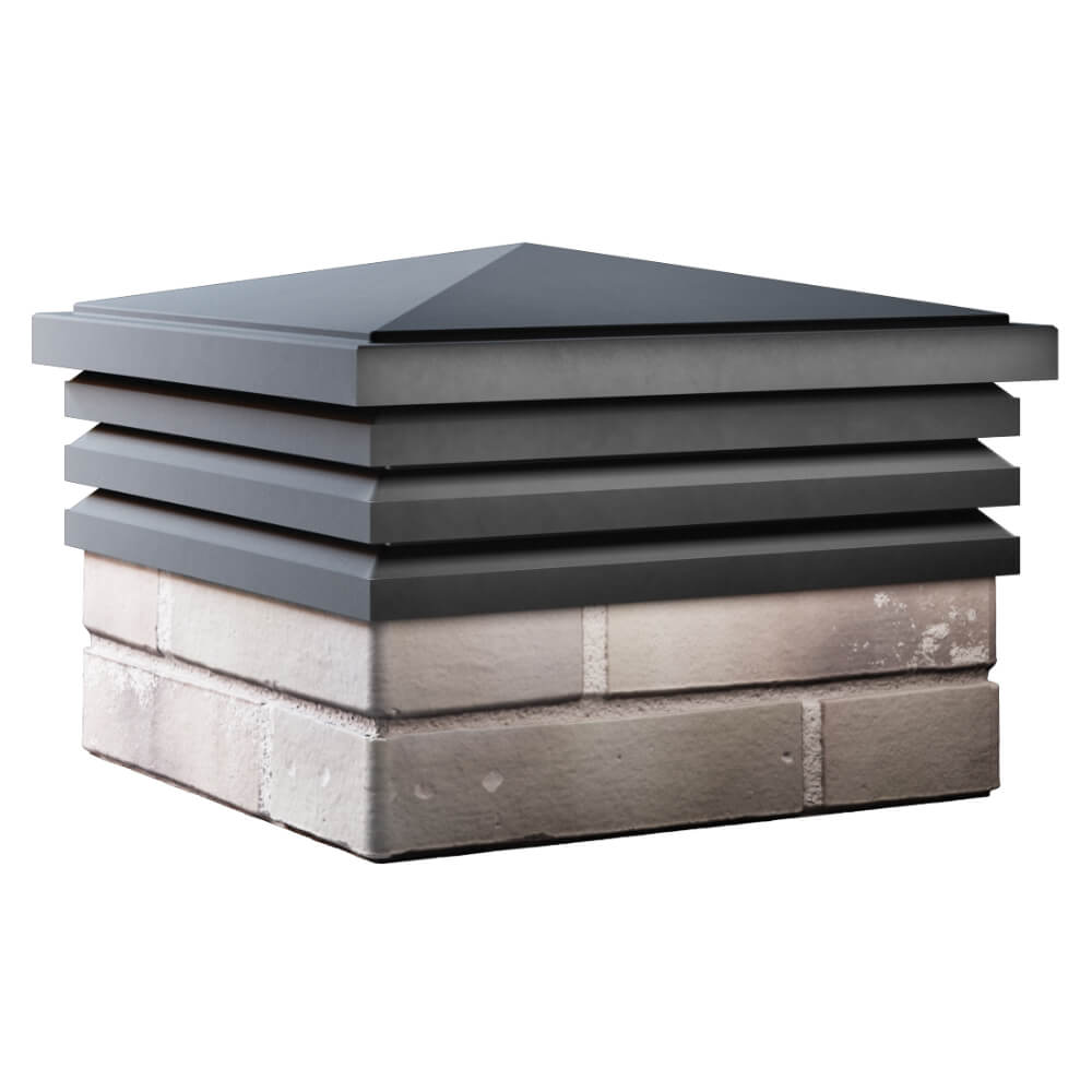 Колпак Zking Бона ХайТек Серый на столб 1.5х1.5 кирпича (385х385мм) в Уссурийске фото