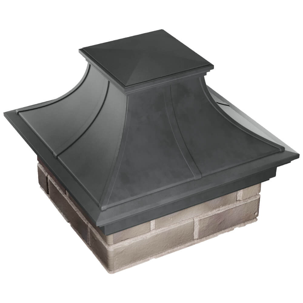 Колпак Zking Монблан Премиум Серый на столб 1.5х1.5 кирпича (385х385мм) в Уссурийске фото