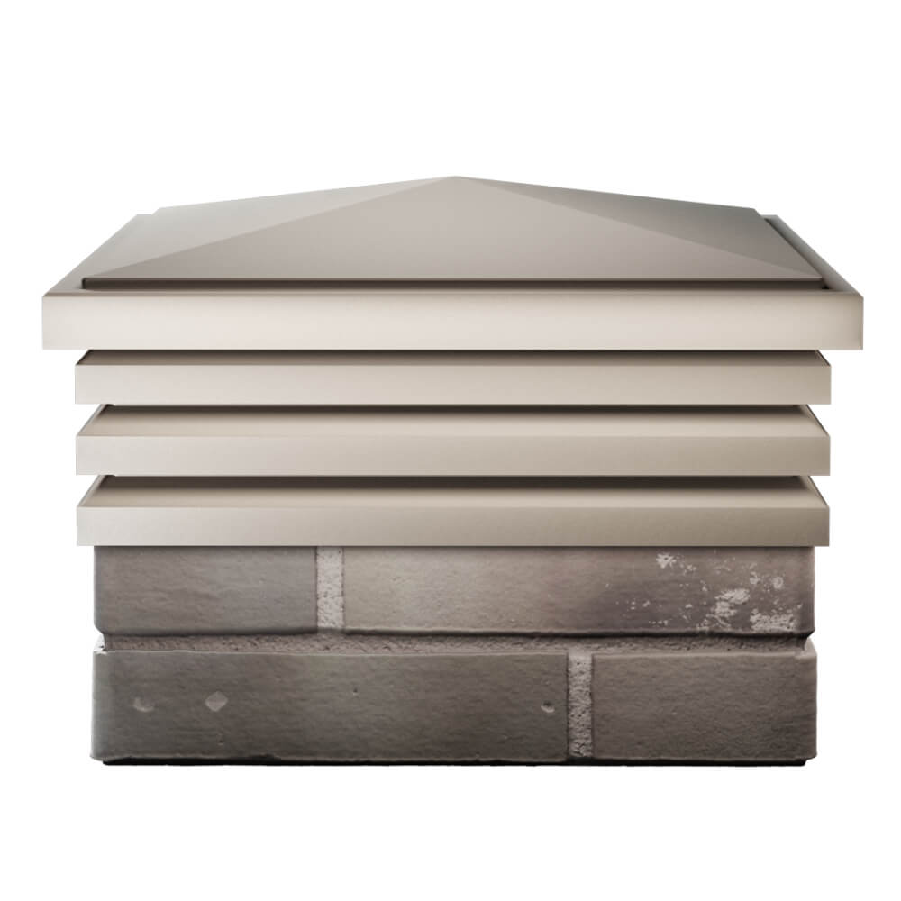 Колпак Zking Бона ХайТек Бежевый на столб 1.5х1.5 кирпича (385х385мм) Уссурийск фото