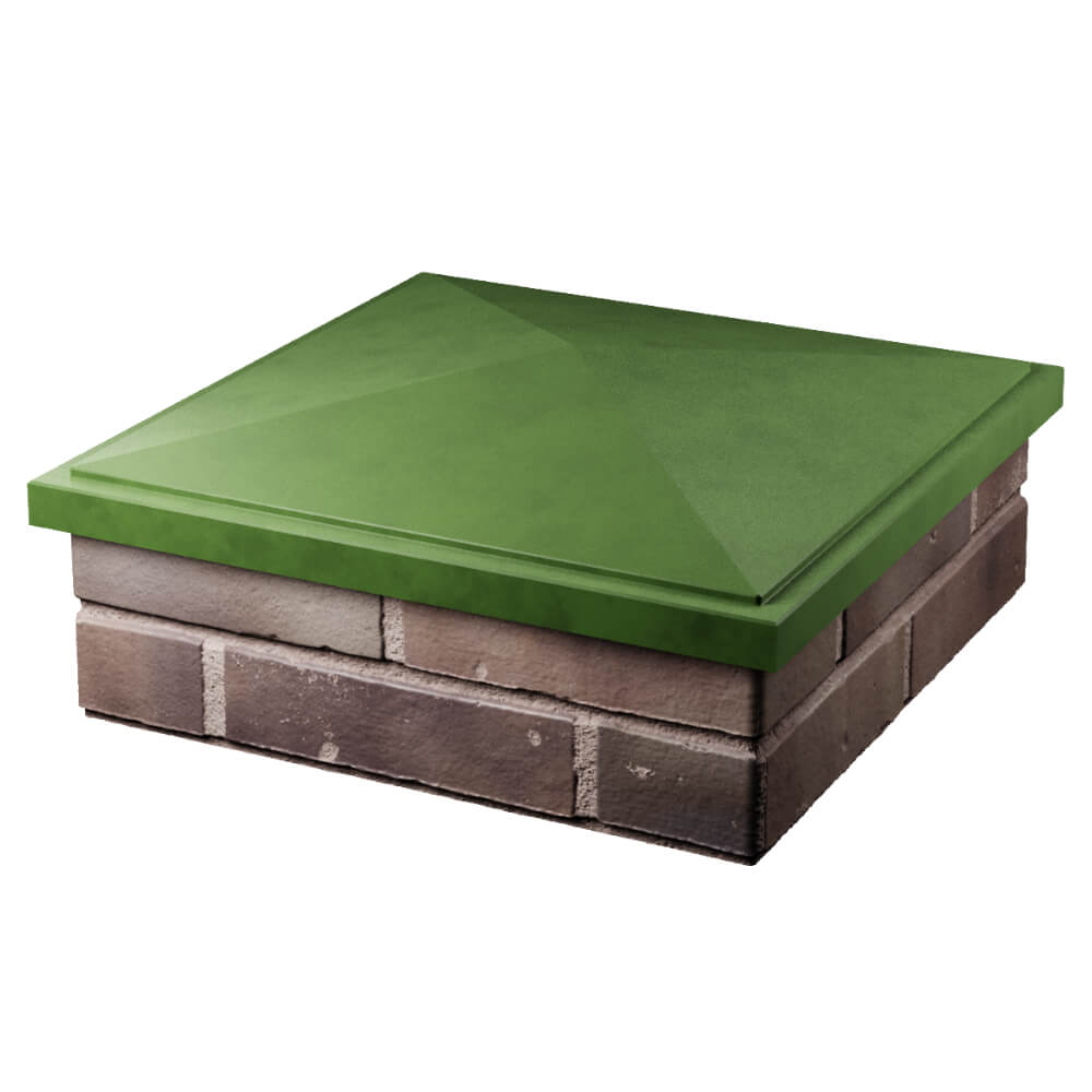 Колпак Zking БонаМоно Зеленый на столб 2х2 кирпича (515х515, 530х530мм) в Уссурийске фото