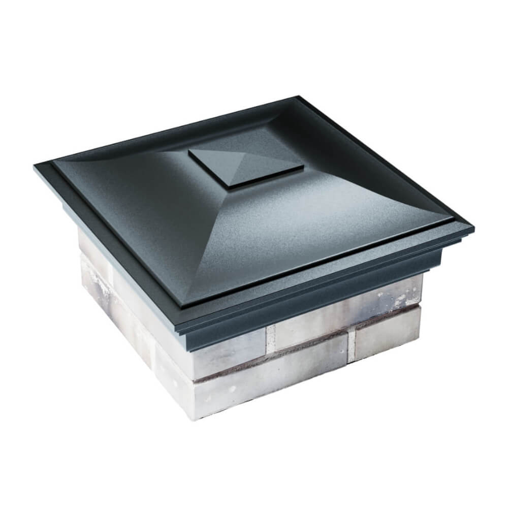 Колпак Zking Монблан Черный на столб 1.5х1.5 еврокирпича 0.7НФ (355х355мм) в Уссурийске фото