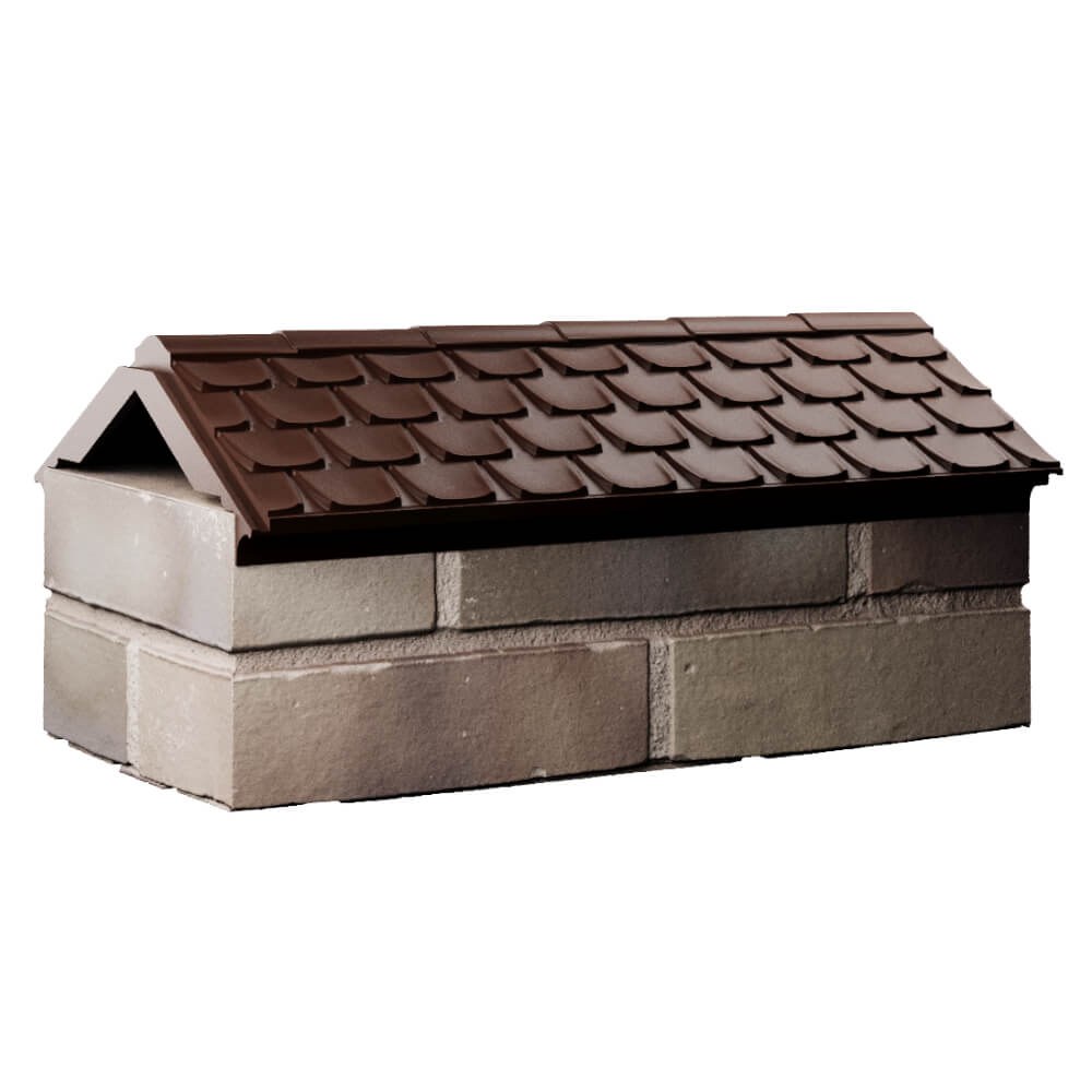 Парапет Zking Эльбрус Коричневый с посадкой на 1 кирпич (255мм) Уссурийск фото